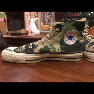 Vintage 1989 Camo Chuck Taylor Converse hi-tops